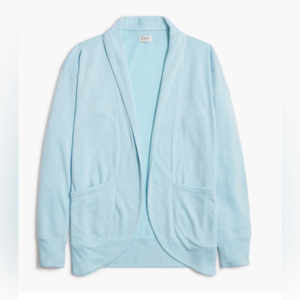 J Crew Factory NWT blue knit open cardigan, XS